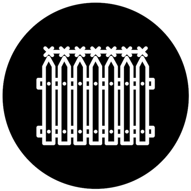 Estilo del icono de la valla de diseño vectorial
