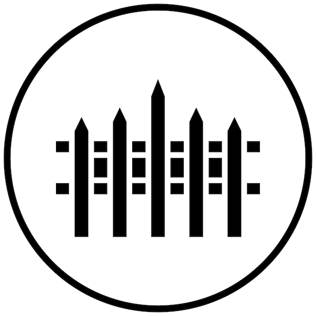 Estilo del icono de la valla de diseño vectorial