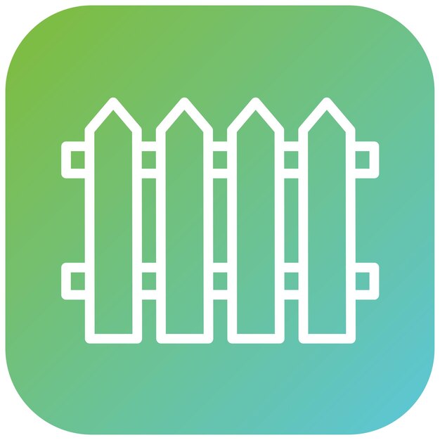 Estilo del icono de la valla de diseño vectorial