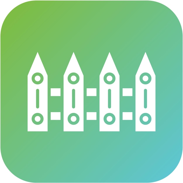 Estilo del icono de la valla de diseño vectorial