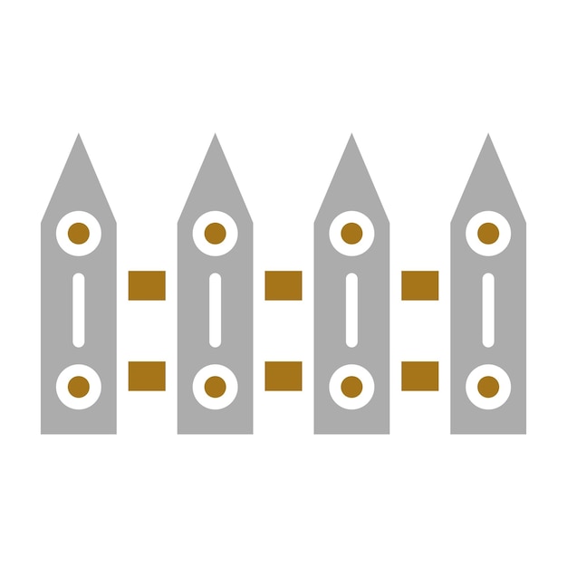 Estilo del icono de la valla de diseño vectorial