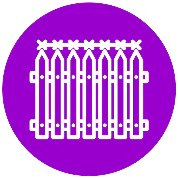 Estilo del icono de la valla de diseño vectorial