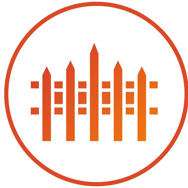Estilo del icono de la valla de diseño vectorial