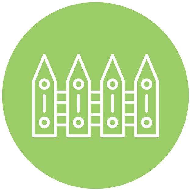 Estilo del icono de la valla de diseño vectorial