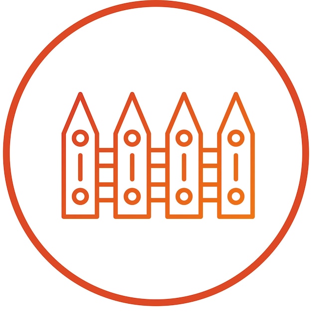 Estilo del icono de la valla de diseño vectorial