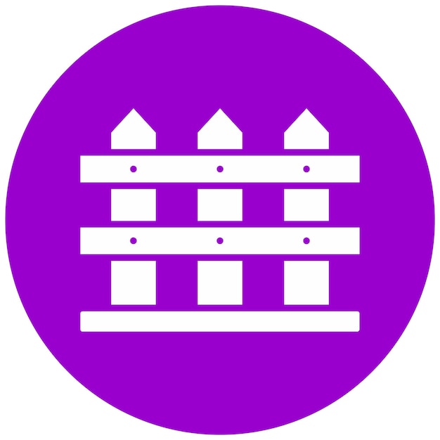 Estilo del icono de la valla de diseño vectorial