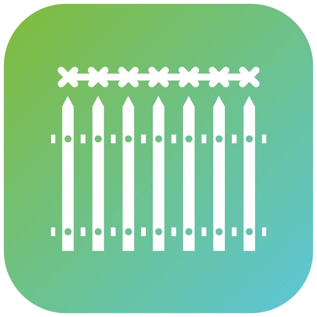 Estilo del icono de la valla de diseño vectorial