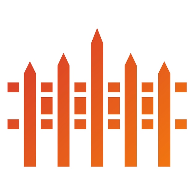 Estilo del icono de la valla de diseño vectorial