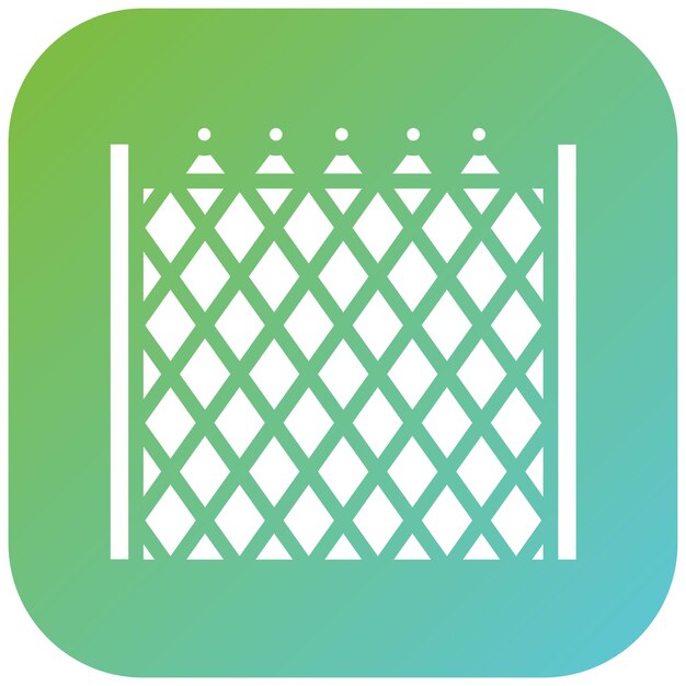 Estilo del icono de la valla de diseño vectorial