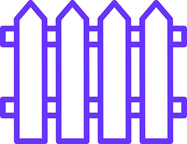Estilo del icono de la valla de diseño vectorial