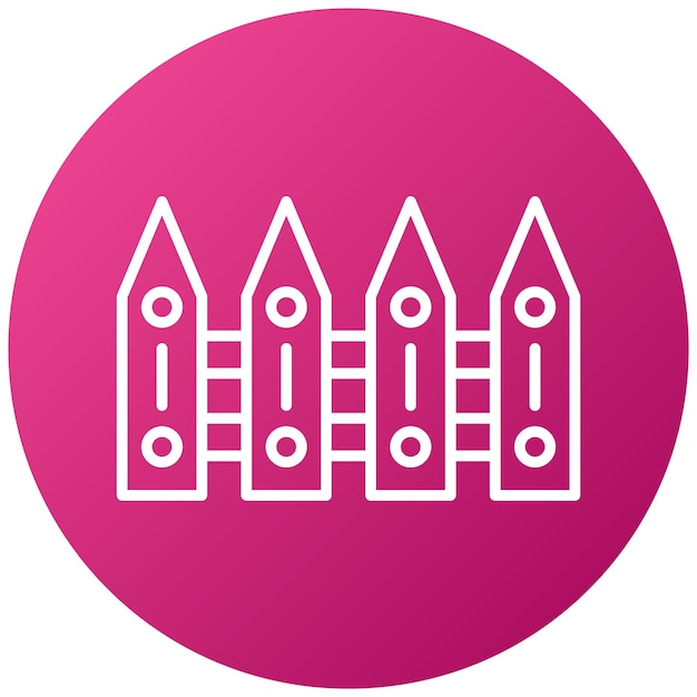 Estilo del icono de la valla de diseño vectorial