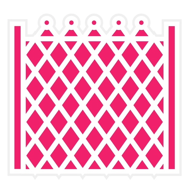 Estilo del icono de la valla de diseño vectorial