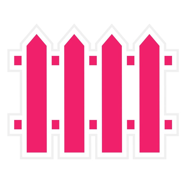 Estilo del icono de la valla de diseño vectorial