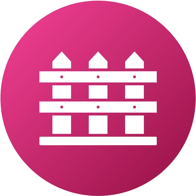 Estilo del icono de la valla de diseño vectorial