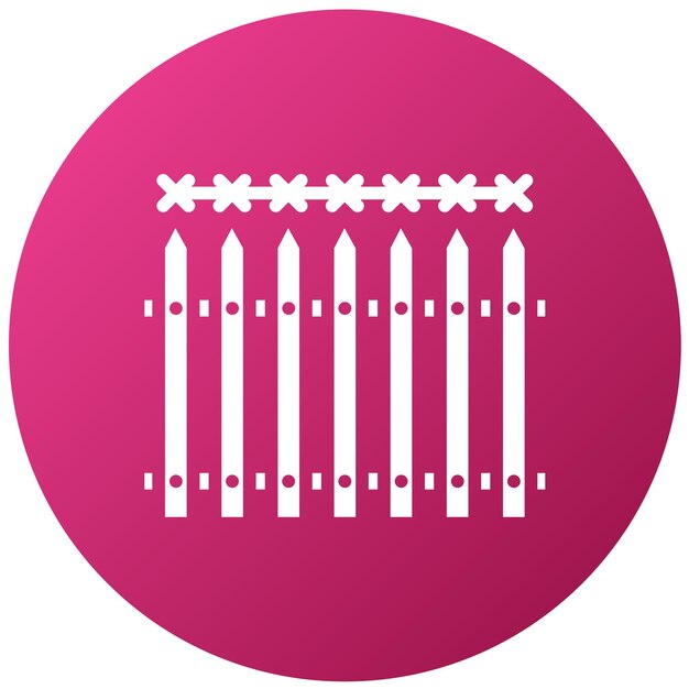 Estilo del icono de la valla de diseño vectorial