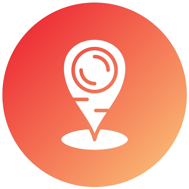 Estilo del icono de la valla geográfica de diseño vectorial