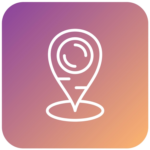 Estilo del icono de la valla geográfica de diseño vectorial