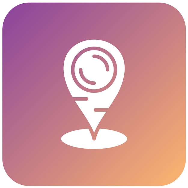 Estilo del icono de la valla geográfica de diseño vectorial