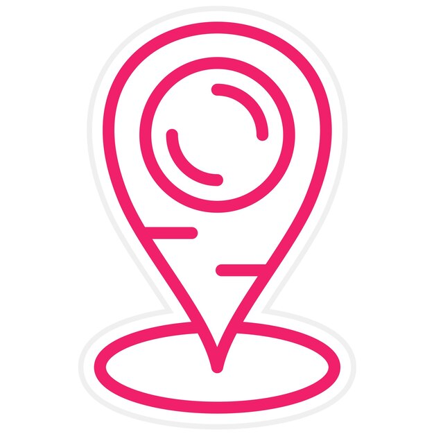 Estilo del icono de la valla geográfica de diseño vectorial