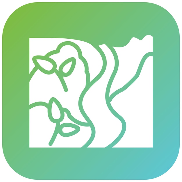 Estilo de icono del valle de diseño vectorial