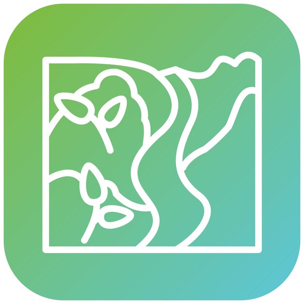 Estilo de icono del valle de diseño vectorial