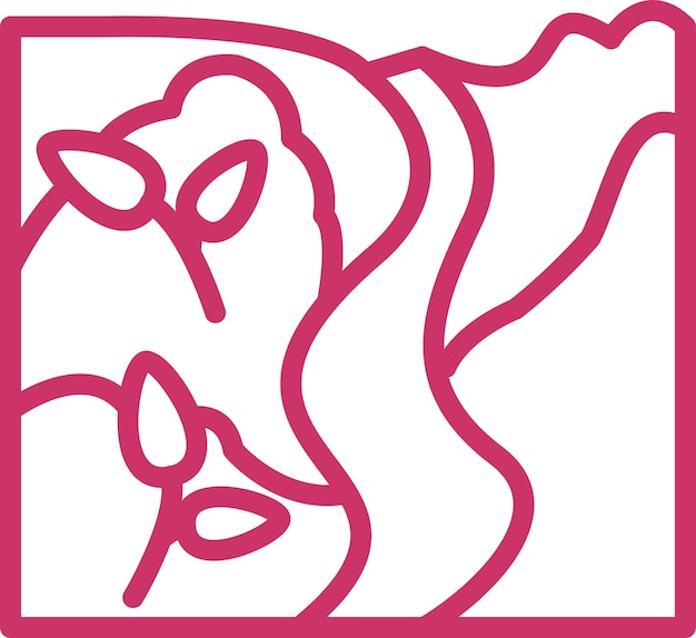 Estilo de icono del valle de diseño vectorial