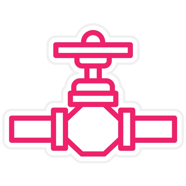 Estilo del icono de la válvula de diseño vectorial