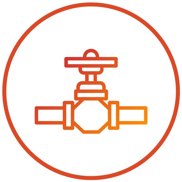 Estilo del icono de la válvula de diseño vectorial