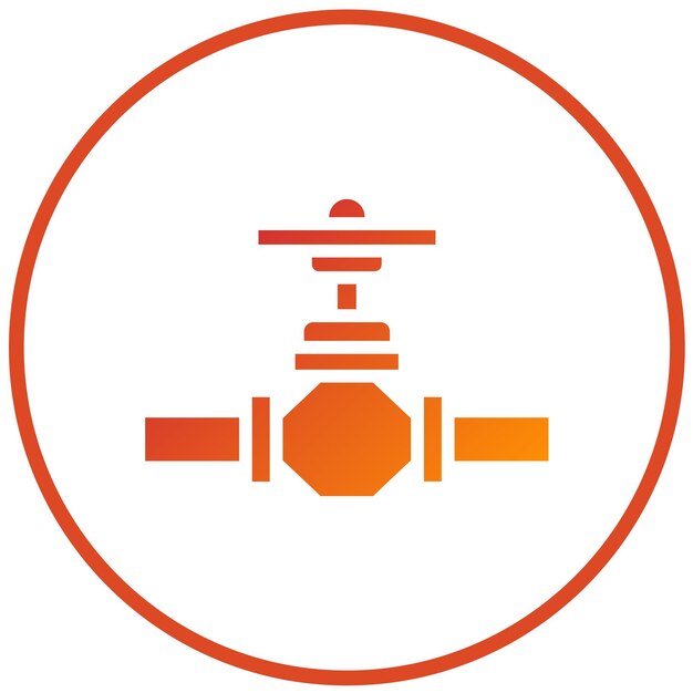 Estilo del icono de la válvula de diseño vectorial