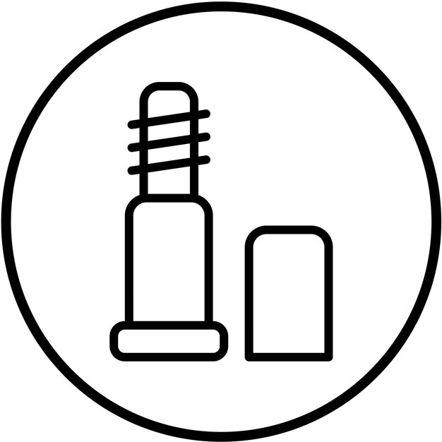 Estilo del icono de la válvula de neumático de diseño vectorial