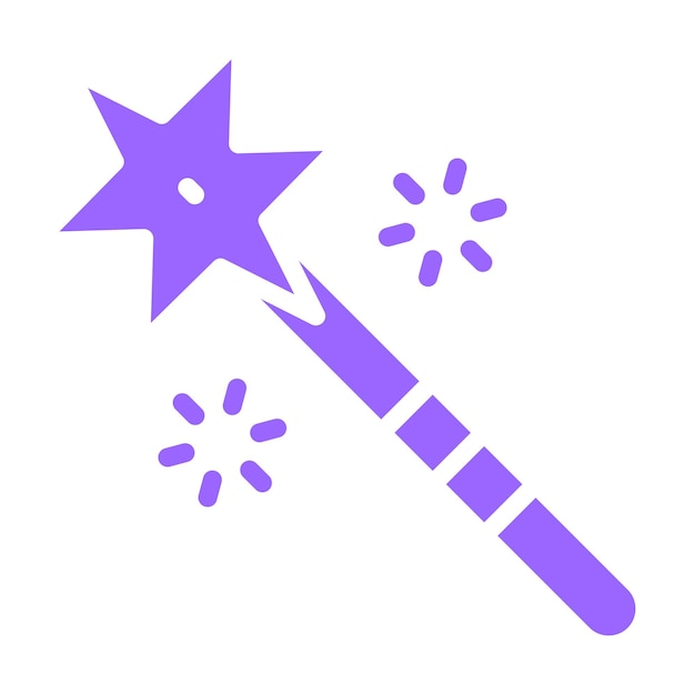 Estilo del icono de la varita de diseño vectorial