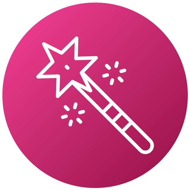 Estilo del icono de la varita de diseño vectorial