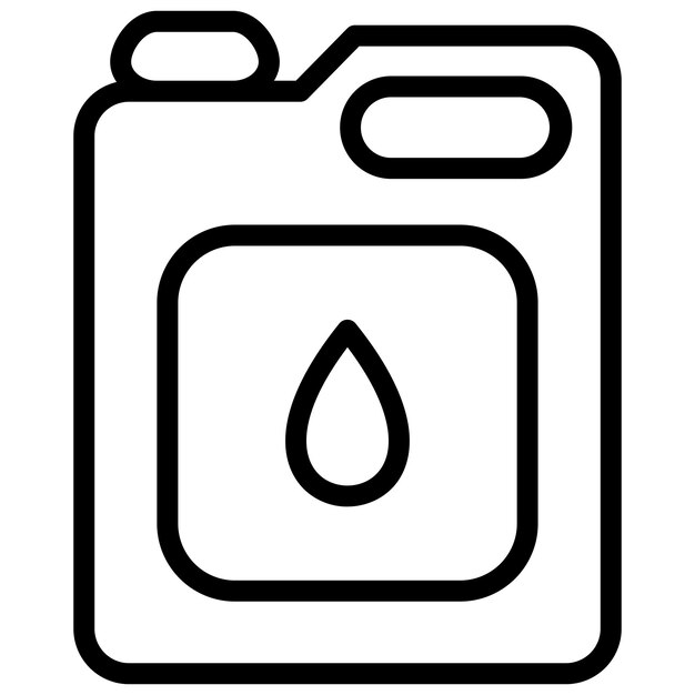 Estilo del icono vectorial de la bomba de gasolina