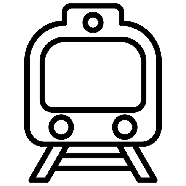 Estilo de icono vectorial del metro