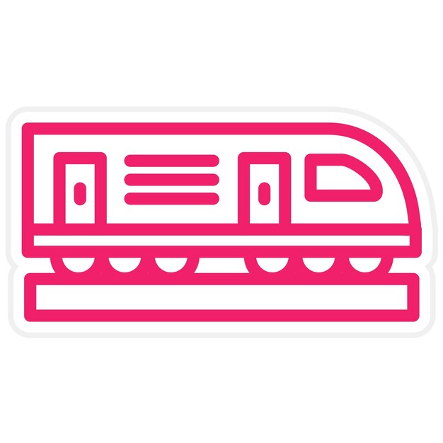 Estilo del icono del vehículo Maglev de diseño vectorial