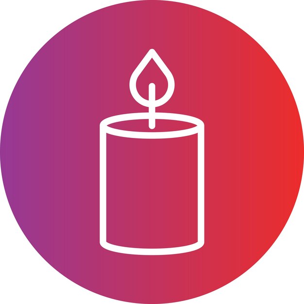 Estilo del icono de la vela de diseño vectorial