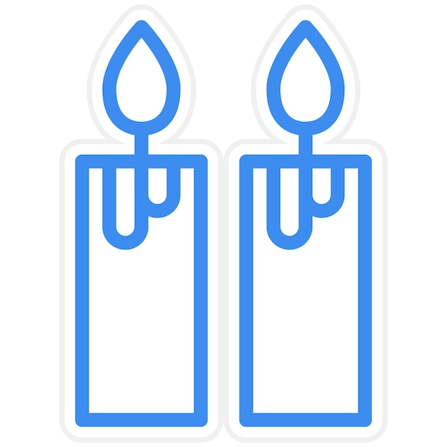 Estilo del icono de la vela de diseño vectorial