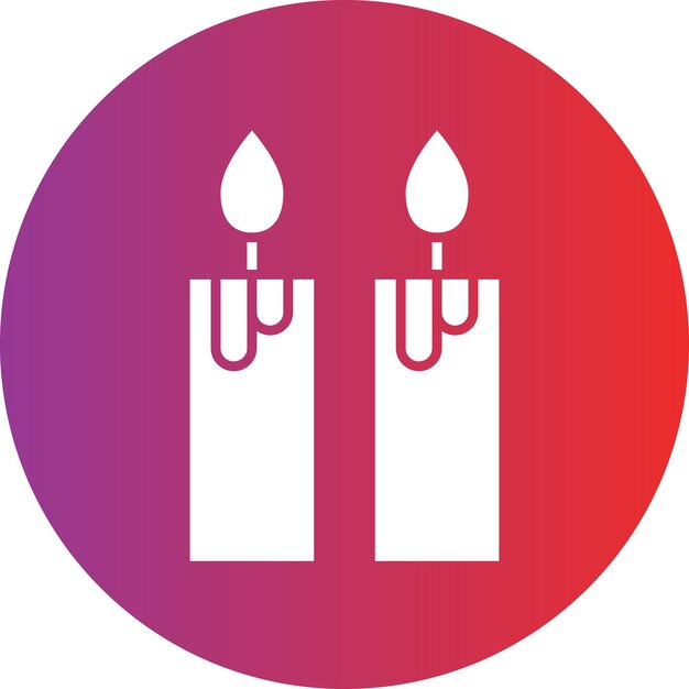 Estilo del icono de la vela de diseño vectorial