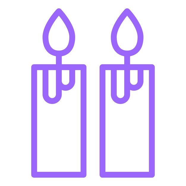Estilo del icono de la vela de diseño vectorial