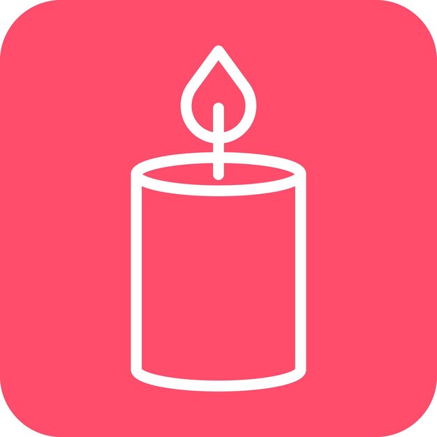 Estilo del icono de la vela de diseño vectorial