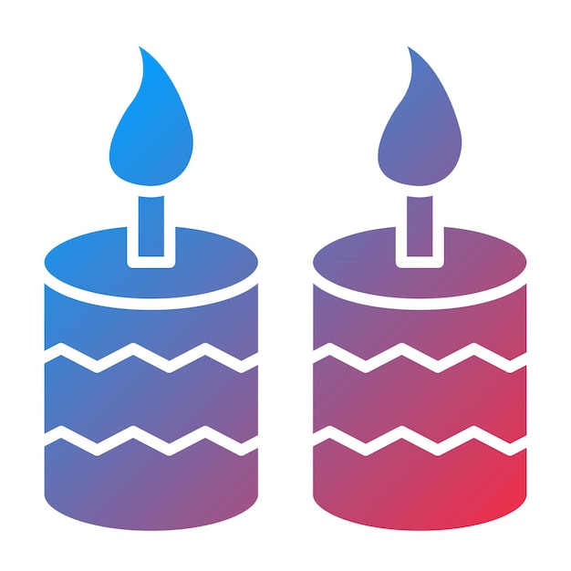 Estilo del icono de la vela de diseño vectorial