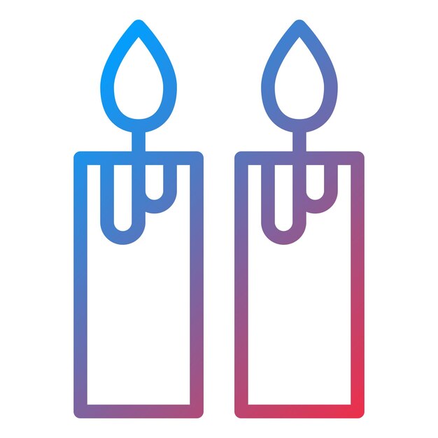 Estilo del icono de la vela de diseño vectorial