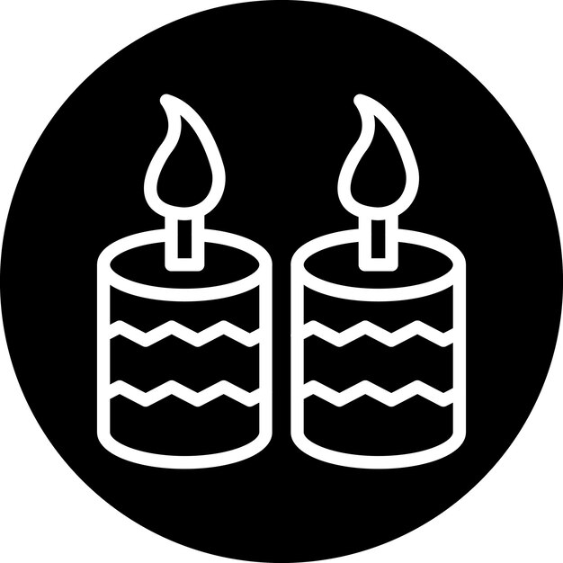 Estilo del icono de la vela de diseño vectorial