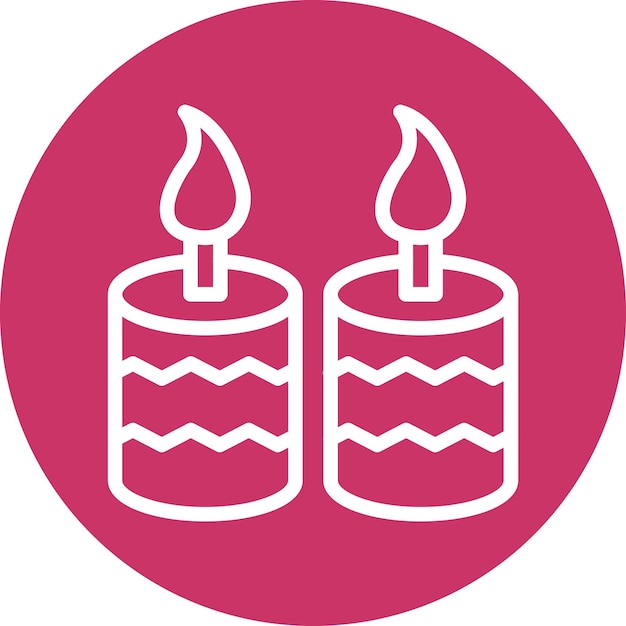 Estilo del icono de la vela de diseño vectorial