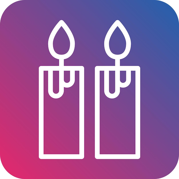 Estilo del icono de la vela de diseño vectorial
