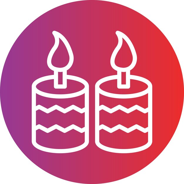 Estilo del icono de la vela de diseño vectorial