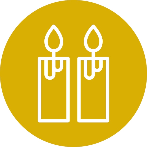Estilo del icono de la vela de diseño vectorial