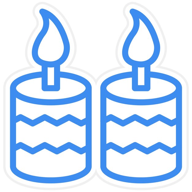 Estilo del icono de la vela de diseño vectorial