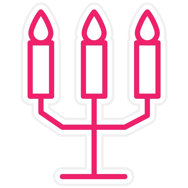Estilo del icono de la vela de diseño vectorial