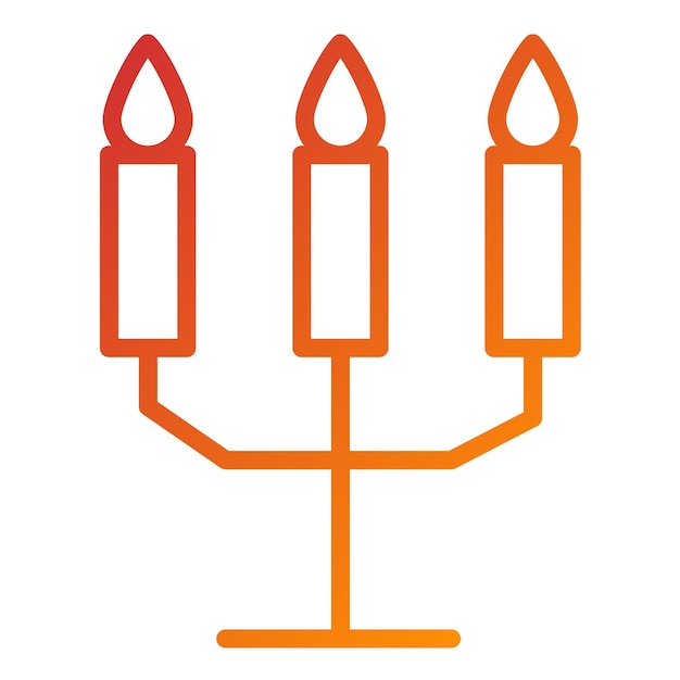 Estilo del icono de la vela de diseño vectorial